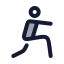 Workoutwarmup icon with duotone rounded style