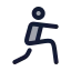 Workoutwarmup icon with duotone standard style