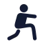 Workoutwarmup icon with solid standard style
