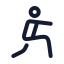 Workoutwarmup icon with stroke rounded style