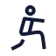 Workoutwarmup icon with stroke sharp style