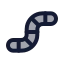 Worm icon with duotone rounded style