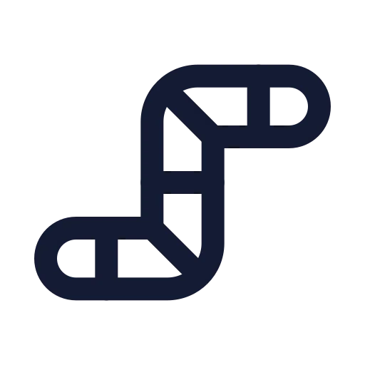 Worm Icon in Stroke Sharp style