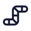 Worm icon with stroke sharp style