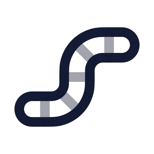 Worm Icon in Twotone Rounded style
