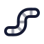 Worm icon with twotone rounded style