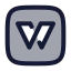 Wpsofficerectangle icon with duotone rounded style