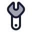 Wrench icon with duotone rounded style