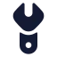 Wrench icon with solid rounded style