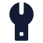 Wrench icon with solid sharp style