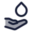Wudu icon with duotone rounded style