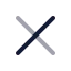 X icon with twotone rounded style