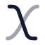 Xvariable icon with bulk rounded style