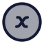 Xvariablecircle icon with duotone standard style