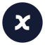 Xvariablecircle icon with solid sharp style