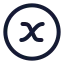 Xvariablecircle icon with stroke rounded style