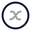 Xvariablecircle icon with twotone rounded style