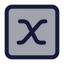 Xvariablesquare icon with duotone standard style