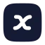 Xvariablesquare icon with solid rounded style