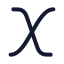 Xvariable icon with stroke rounded style