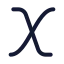 Xvariable icon with stroke standard style