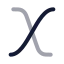 Xvariable icon with twotone rounded style