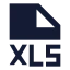 Xls icon with solid sharp style