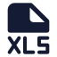 Xls icon with solid standard style