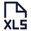 Xls icon with stroke sharp style