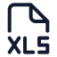 Xls icon with stroke standard style
