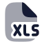 Xls icon with bulk rounded style