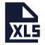Xls icon with solid sharp style