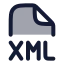 Xml icon with duotone rounded style