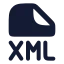 Xml icon with solid rounded style