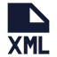 Xml icon with solid sharp style