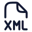 Xml icon with stroke rounded style