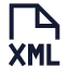 Xml icon with stroke sharp style