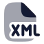Xml icon with bulk rounded style