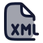 Xml icon with duotone rounded style