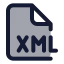 Xml icon with duotone standard style