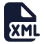 Xml icon with solid standard style