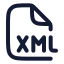 Xml icon with stroke rounded style