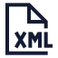 Xml icon with stroke sharp style
