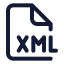 Xml icon with stroke standard style