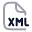 Xml icon with twotone rounded style