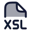 Xsl icon with duotone rounded style