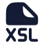 Xsl icon with solid rounded style