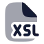 Xsl icon with bulk rounded style