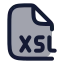 Xsl icon with duotone rounded style