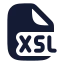 Xsl icon with solid rounded style